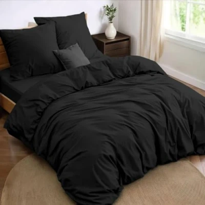 Afbeelding van Dreamzie Beddengoed 160 x 200 cm, 4 delig, dekbedovertrek 240 220 hoeslaken met 2 kussenslopen 65 100 draden/cm², microvezel, Oeko Tex