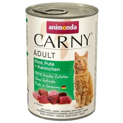 Afbeelding van Animonda Carny Adult Rund met Kalkoen en Konijn 6 x 400 g