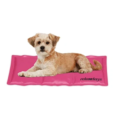 Afbeelding van Relaxdays koelmat hond verkoelende mat stevige hondenmat met gel koelkussen kat 20 x 35 cm