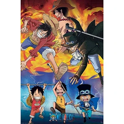 Afbeelding van ONE PIECE Ace, Sabo &amp; Luffy Poster &#039;91x61&#039;