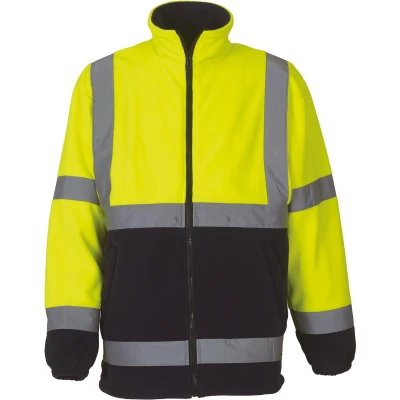 Afbeelding van Yoko Signalisatie zwaar fleece jack YHVK08 Hi Vis Yellow / Navy