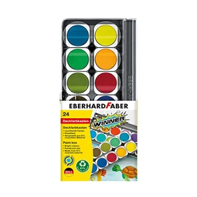 Afbeelding van Eberhard Faber Ef 578324 Verfdoos Winner 24 Kleuren + Mengpalet