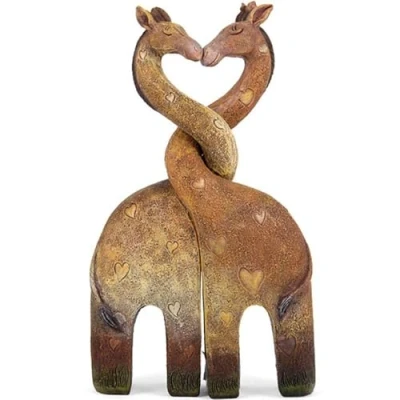 Afbeelding van Jones Home and Gift Giraffen familie, kunsthars, ornament