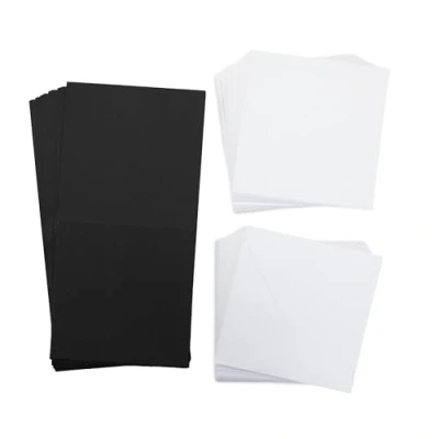 Image de Crafter&#039;s Companion Lot de 100 cartes vierges et 50 enveloppes blanches 15,2 x cm, idéales pour une variété d&#039;occasions