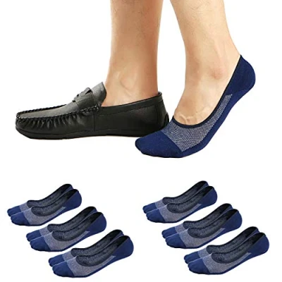 Afbeelding van Ueither Onzichtbare antislipsokken voor heren, Marineblauw (6 paar)