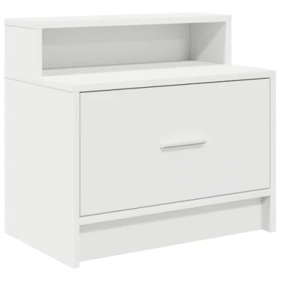 Afbeelding van vidaXL Nachtkastje met lade 51x31x47 cm wit