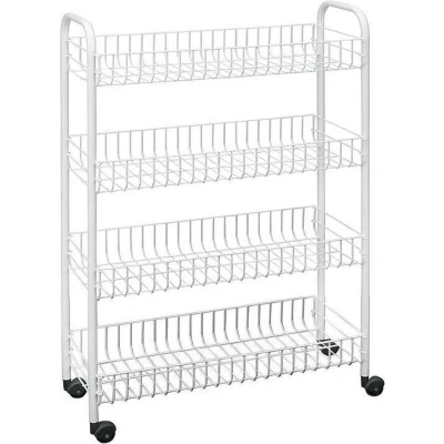 Afbeelding van Metaltex Badkamer /keukentrolley Snello 84x56cm Staal Wit