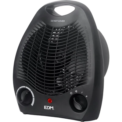 Afbeelding van Draagbare elektrische mini kachel EDM Zwart 1000 2000 W