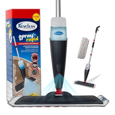 Afbeelding van IPEA Aluminium sproeimop met microvezeldoek, super licht, fles voor het wassen van vloeren, verwijderen stof, ramen reinigen