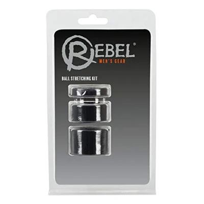 Afbeelding van Rebel Balzak Stretching Uitrusting 3 Delig Intensivering Orgasme en Heerlijk Gestrekt Gevoel Zwart