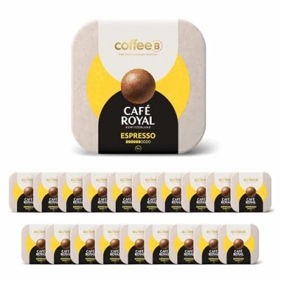 Image de 180 Coffee Balls Espresso Boules de Café haut gamme 100% compostable Spécialement conçues pour l&#039;utilisation la machine à CoffeB by Royal