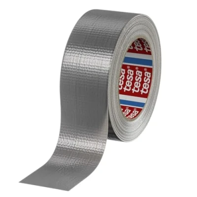 Afbeelding van Tesa 60462 Duct Tape extra sterk plakband voor reparaties, fixeren, verpakken, verzegelen, noodgevallen, alle doeleinden, binnen en buiten, 50 mm x m (wit) (grijs)