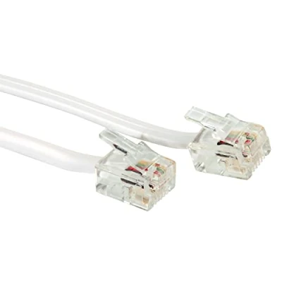 Afbeelding van RJ11 platte kabel 6P4C, grijs, 6 m