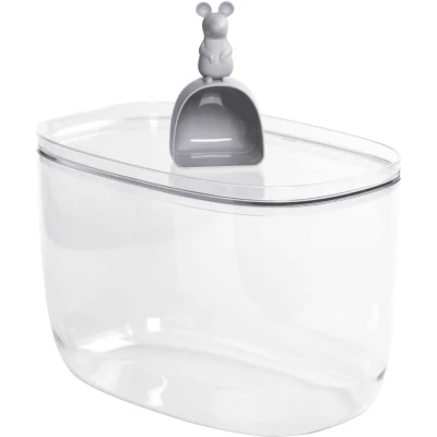 Afbeelding van Qualy Lucky Mouse Container Grijs+transparant 7l