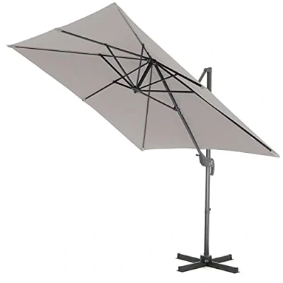 Afbeelding van ACAZA Zweefparasol Lichtgrijs