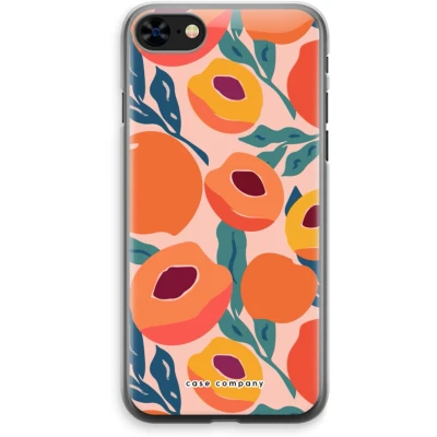 Afbeelding van Case Company® hoesje geschikt voor iPhone 8 Perzik Soft Cover Telefoonhoesje Bescherming aan alle Kanten en Schermrand