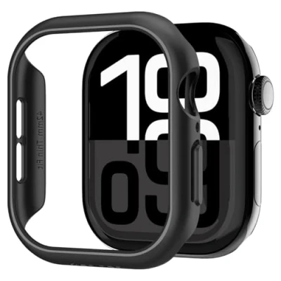 Afbeelding van Spigen Thin Fit Beschermhoes compatibel met Apple Watch serie 10, 42 mm (2024), zwart
