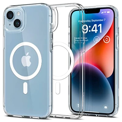 Afbeelding van Spigen Ultra Hybrid Mag hoesje iPhone 14 Plus transparant/wit