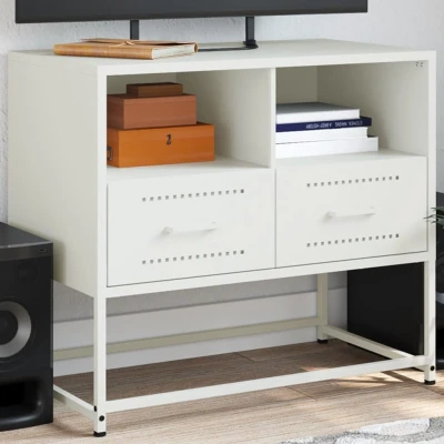 Afbeelding van Tv meubel 68x39x60,5 cm staal wit