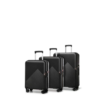 Afbeelding van WITTCHEN Young Collection ABS koffer met polycarbonaat coating en telescopische handgreep, Zwart wit, Set van 3 koffers