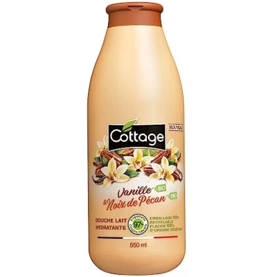 Afbeelding van Cottage Douche hydraterende melk biologische vanille en pecannoten, biologisch, 550 ml