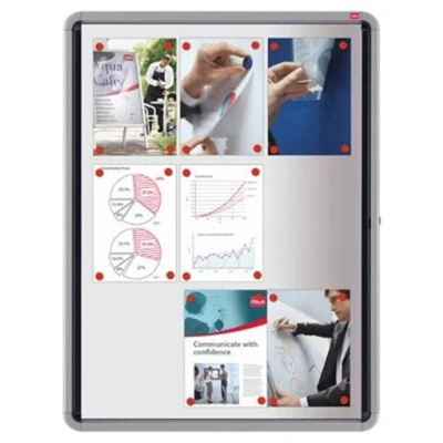 Image de Nobo Binnenvitrine Draaideur Magnetische Binnenkant 9xA4