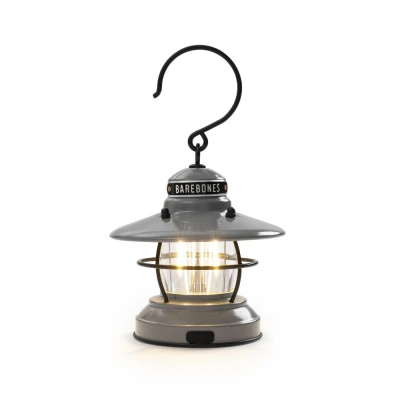 Afbeelding van Barebones Mini Edison Lantaarn Grey Grijs Verlichting Oplaadbaar