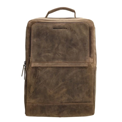 Afbeelding van Hide &amp; Stitches Idaho Rustic Rugzak donkerbruin Damestas