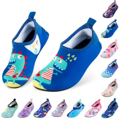 Afbeelding van OWANVION Chaussures aquatiques Pour enfants Séchage rapide Antidérapantes Peau pieds nus Natation Chaussettes la plage et piscine garçons, filles, tout petits,
