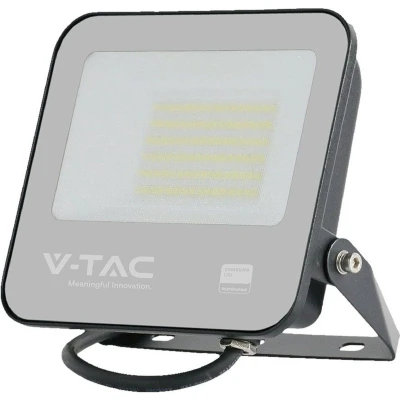 Afbeelding van V TAC VT 44055 B LED schijnwerpers Samsung IP65 Zwarte behuizing 50 Watt 4270 Lumen 4000K 5 Jaar