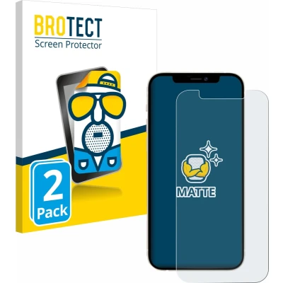 Afbeelding van BROTECT Screenprotector voor Apple iPhone 12 / Pro Folie Beschermfolie matte (2 Stuks)