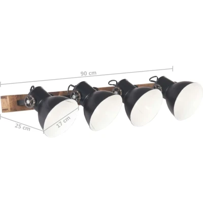 Afbeelding van vidaXL Wandlamp Zwart