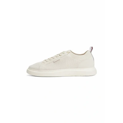 Afbeelding van Tommy Hilfiger Monosock KNIT Sneakers laag, Heren, Maat: 43, Alabaster Polyester