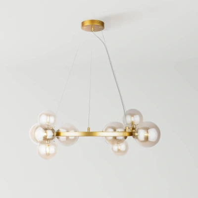 Afbeelding van Maytoni hanglamp Dallas, 11 lamps, goudkleurig/oranje