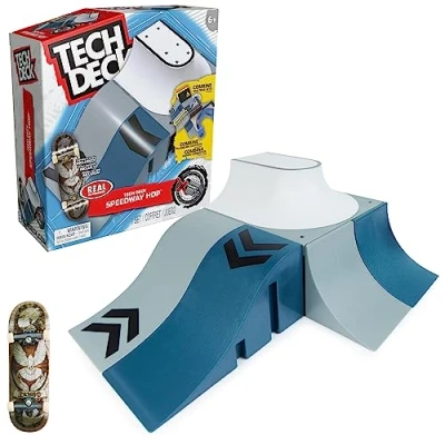 Afbeelding van Tech Deck X Connect Park Creator Speedway Hop aanpasbare en bouwbare ramp met uniek vingerskateboard