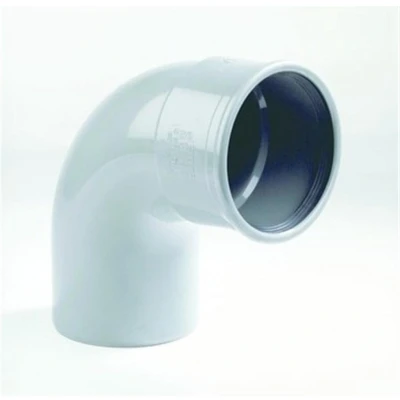 Afbeelding van PVC bocht 90 graden manchet, 125 mm (1 x mof / 1