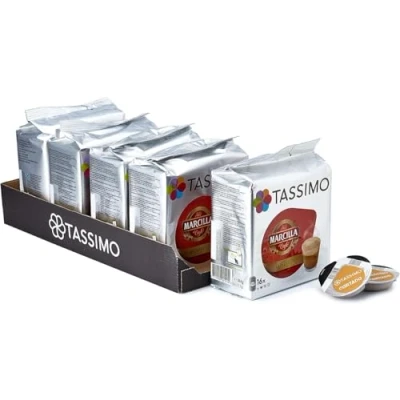 Afbeelding van Tassimo 5 stuks Marcilla koffiecapsules 80 capsules compatibel met koffiezetapparaat Amazon Exclusive