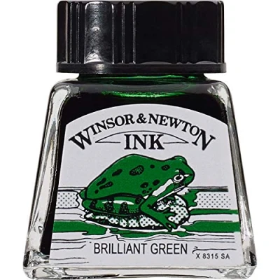 Afbeelding van Winsor &amp; Newton Tekeninkt, 14 ml, 046, glanzend groen, serie 1