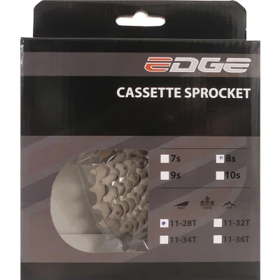 Afbeelding van Cassette 8 speed Edge CS M5008 11 28T zilver