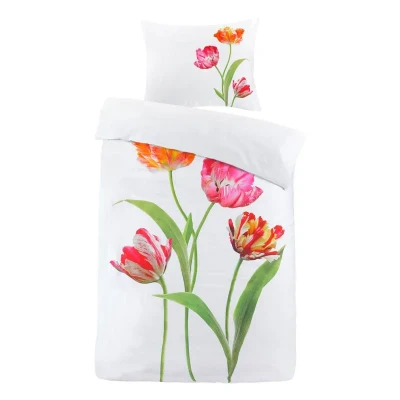 Afbeelding van Papillon Tulip Dekbedovertrek Eenpersoons 140x200/220 cm Wit
