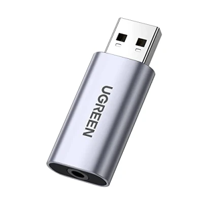 Afbeelding van Ugreen Externe geluidskaart USB A 2.0 Plug &amp; Play 1x 3.5mm Audio Jack (TRRS) voor geluid en microfoon