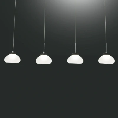 Afbeelding van Hanglamp Arabella 4 lamps in rij, wit
