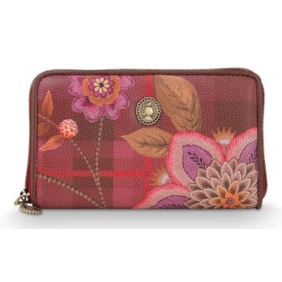Afbeelding van Pip Studio Willow Portemonnee Flores Felices Portefeuille Rood 18x3x11cm