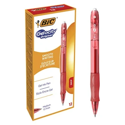 Afbeelding van Gelschrijver Bic Gel ocity medium rood