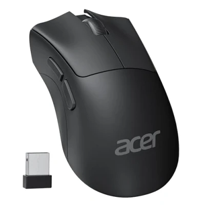 Afbeelding van Acer Draadloze muis, 2,4 GHz optische USB ergonomische computermuis, 1200 dpi, 5 programmeerbare toetsen met mini ontvanger, compatibel PC/Mac/Laptop/Chromebook enz.