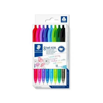 Afbeelding van ball 4230 M intrekbare balpen kartonnen etui 8 st