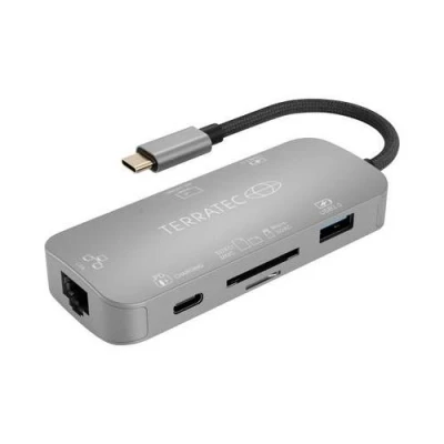 Image de Adaptateur USB 2.0 Terratec CONNECT C8 306706 [1x port carte SD, HDMI femelle, 3.0 femelle type C, Ethernet Extension Connector 1x C™ mâle] 1 pc(s)