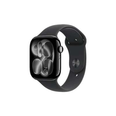 Afbeelding van Apple Watch Series 11 gps + Cellular 46mm jet Black Aluminium Case With Sport Band M/l