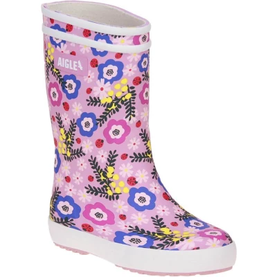 Afbeelding van Aigle Lolly POP PLAY Unisex Regenlaarzen voor kinderen, Maat: 24, Flower power Natuurrubber