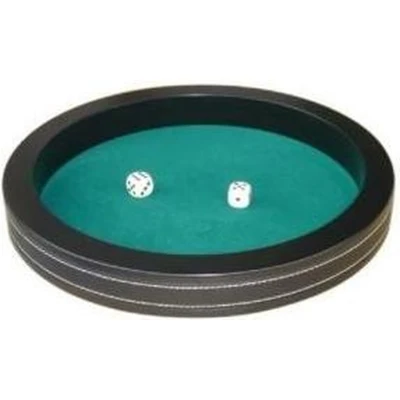 Afbeelding van Dobbelpiste 34 cm.zw.MDF/gr.velours